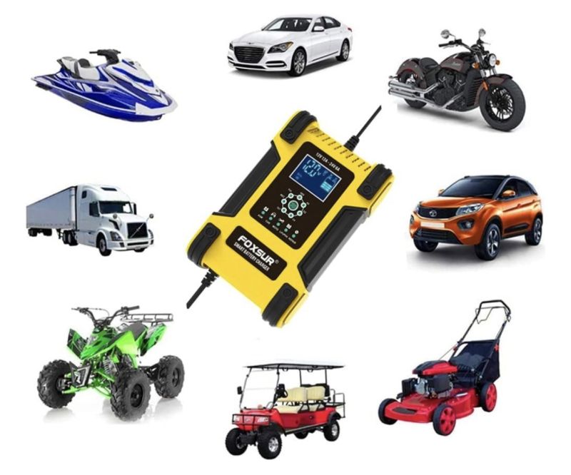 Comprar Cargador De Baterias Inteligente 12v 24v en Electroshopy - Ángulo 3